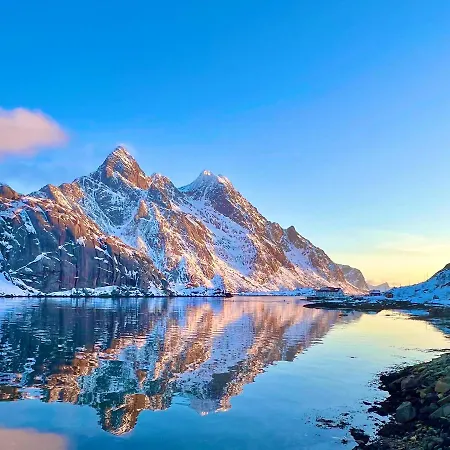 Beachfront Paradise Lofoten شاليه Bostad