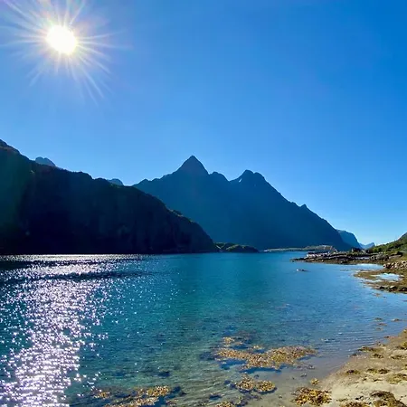 Beachfront Paradise Lofoten شاليه Bostad
